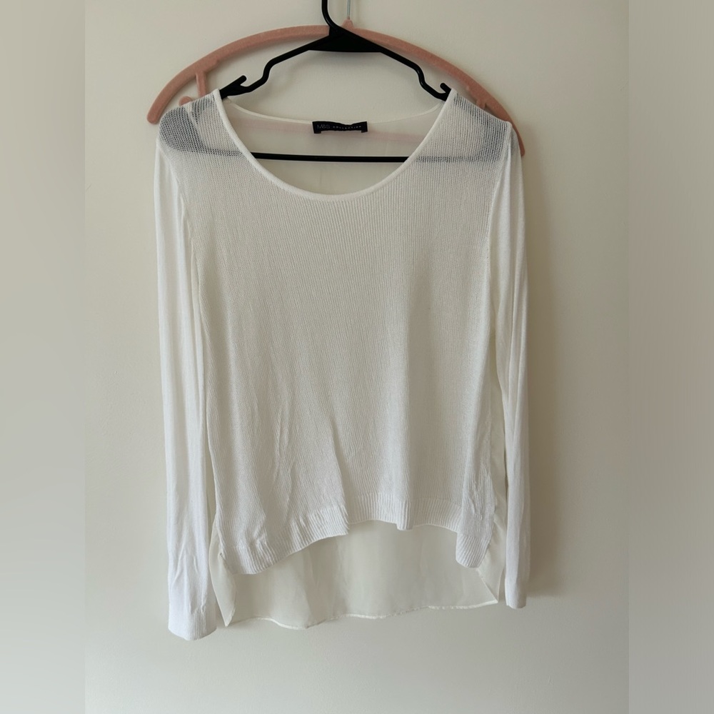 Marks and Spencer see through white blouse US size 8